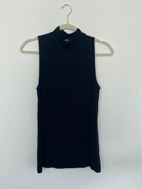 Express Black Mock Neck Sleeveless Tank
